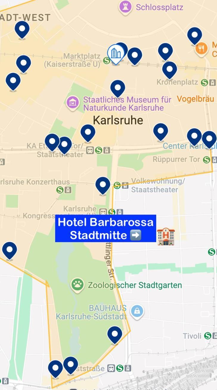 Hotel Barbarossa Karlsruhe Stadtmitte Exterior photo